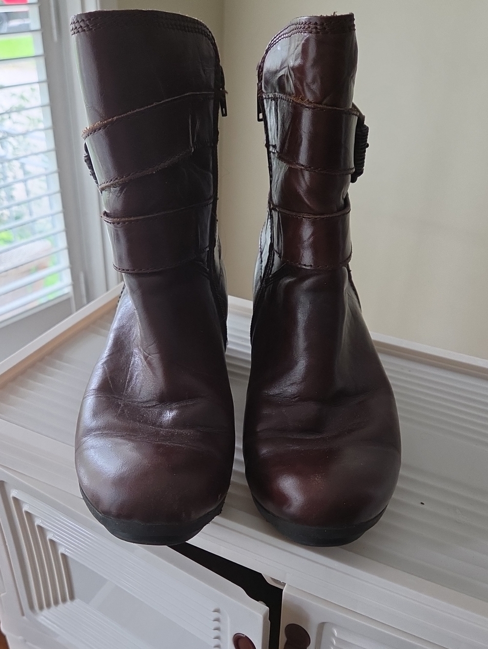 SEIBEL LINED BROWN LEATHER BOOTS